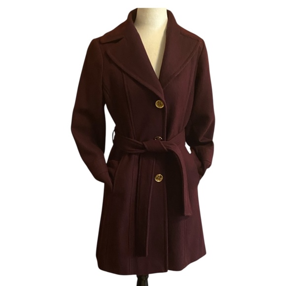 Michael Kors wool blend belted jacket. Sz 2 - Picture 4 of 16